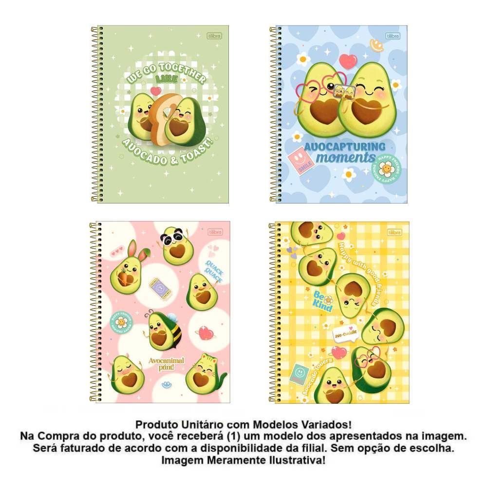 Caderno Universitário Espiral Abacute 80 Folhas Tilibra - Sortido