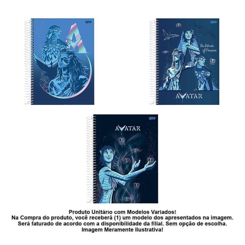 Caderno Universitário Espiral Avatar 240 Folhas Jandaia - Sortido