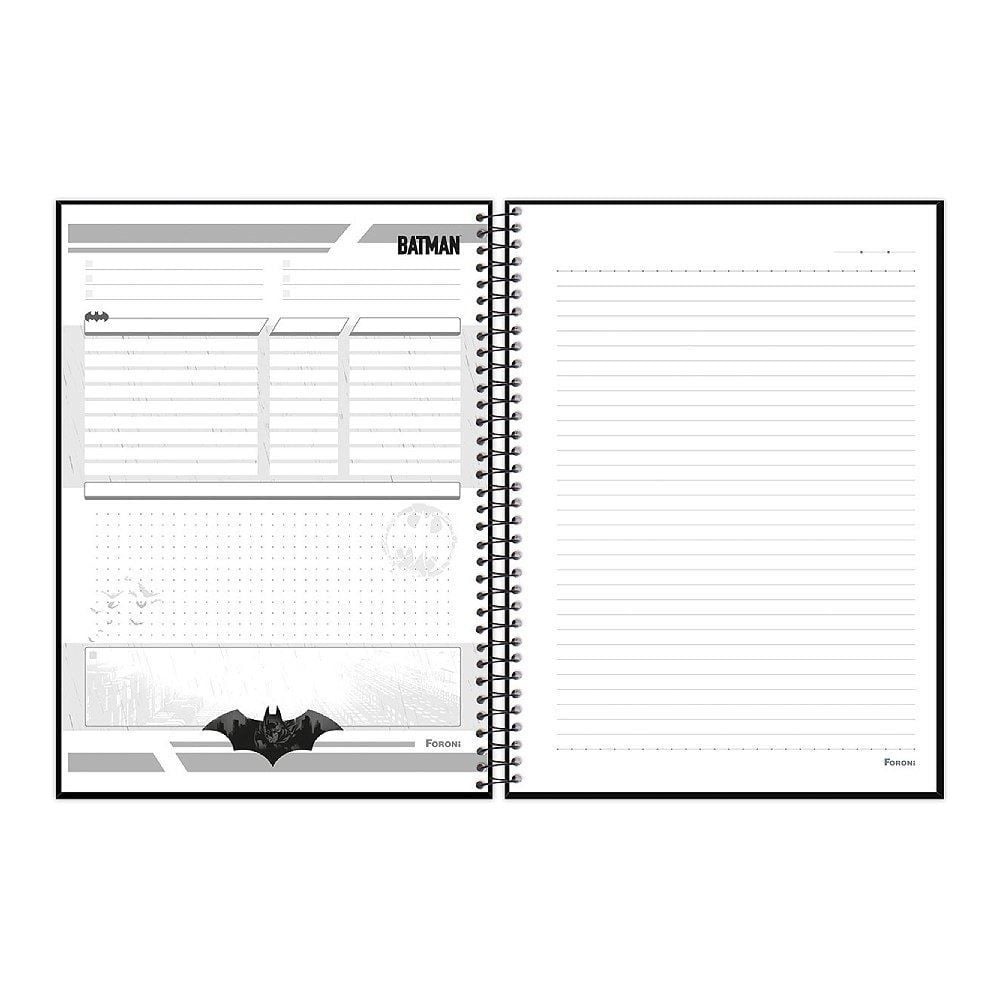 Caderno Universitário Espiral Batman 80 Folhas Foroni - Sortido