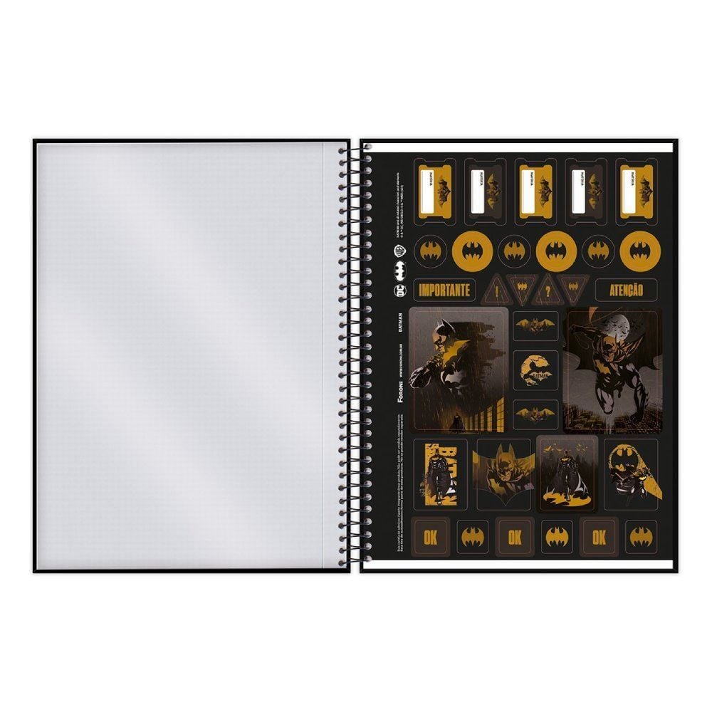Caderno Universitário Espiral Batman 80 Folhas Foroni - Sortido