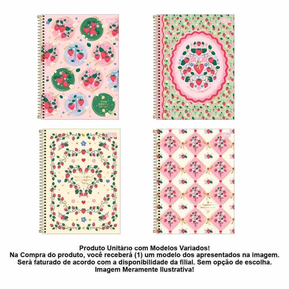 Caderno Universitário Espiral Be Berry 160 Folhas Tilibra - Sortido