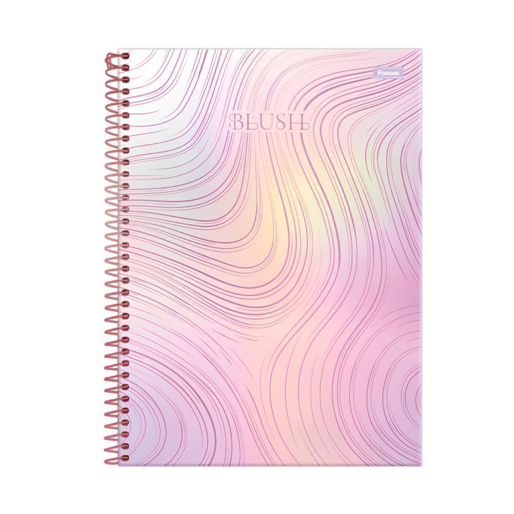 Caderno Universitário Espiral Blush 160 Folhas Foroni - Sortido