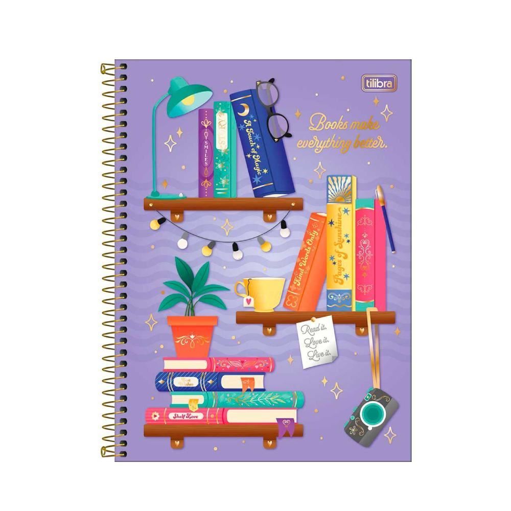 Caderno Universitário Espiral Bookland 160 Folhas Tilibra - Sortido