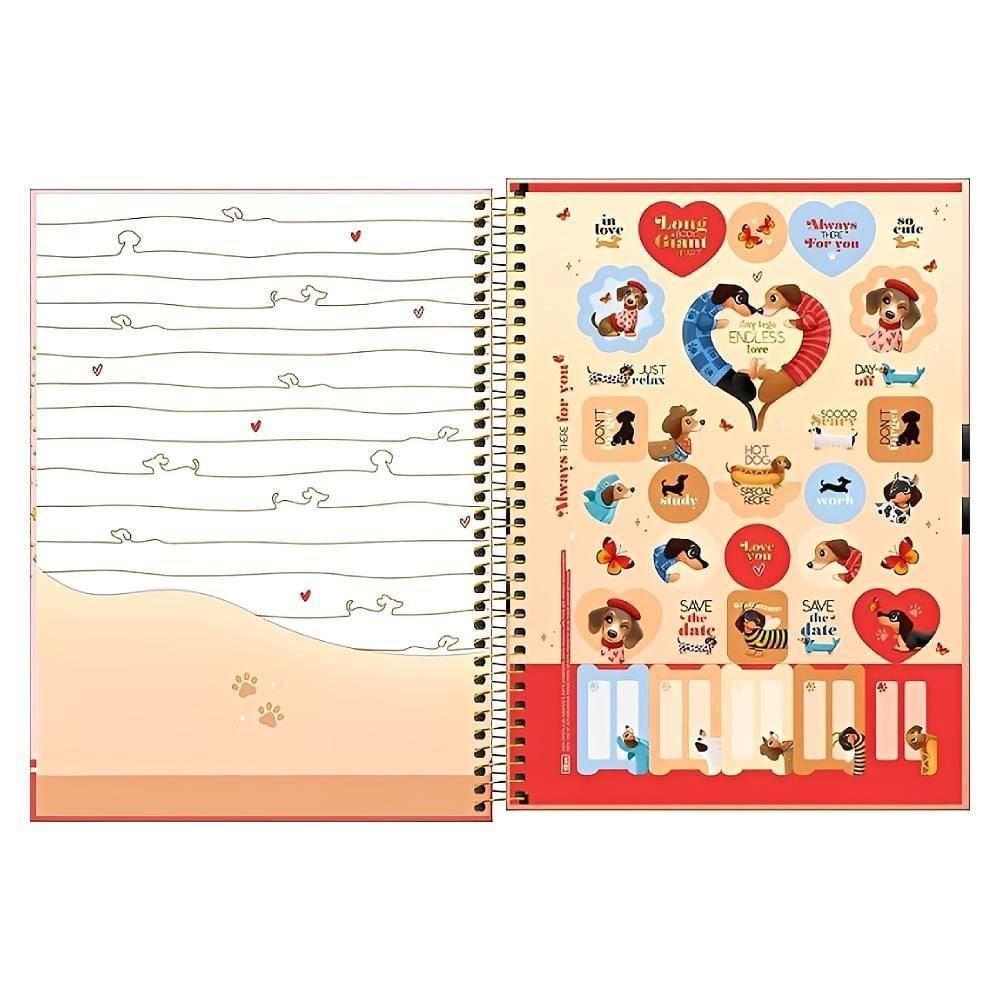 Caderno Universitário Espiral Capa Dura Brownie 80 Folhas Tilibra - Sortido