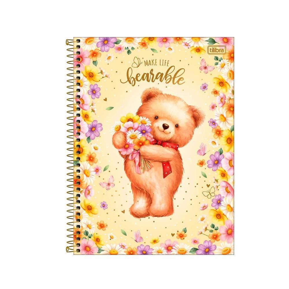 Caderno Universitário Espiral Capa Dura Love Bears 80 Folhas Tilibra - Sortido