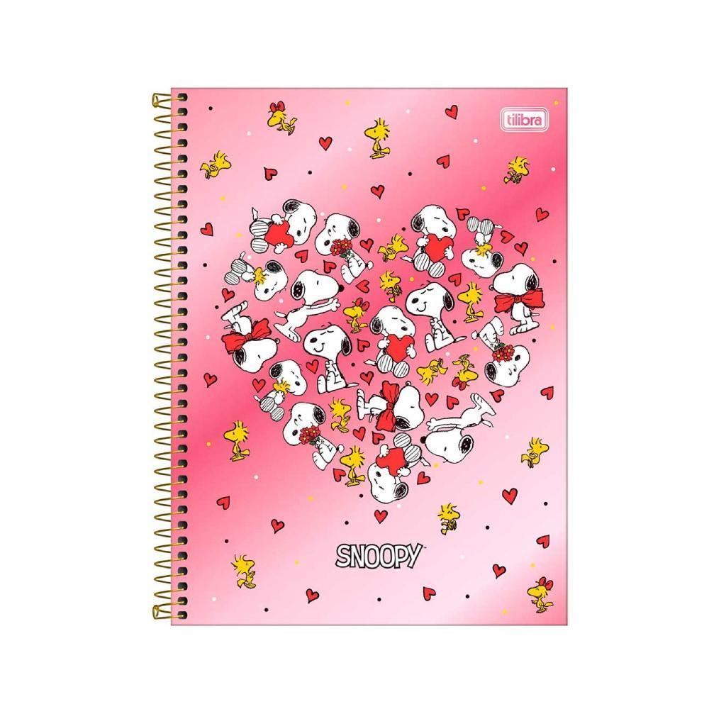 Caderno Universitário Espiral Capa Dura Snoopy 160 Folhas Tilibra - Sortido