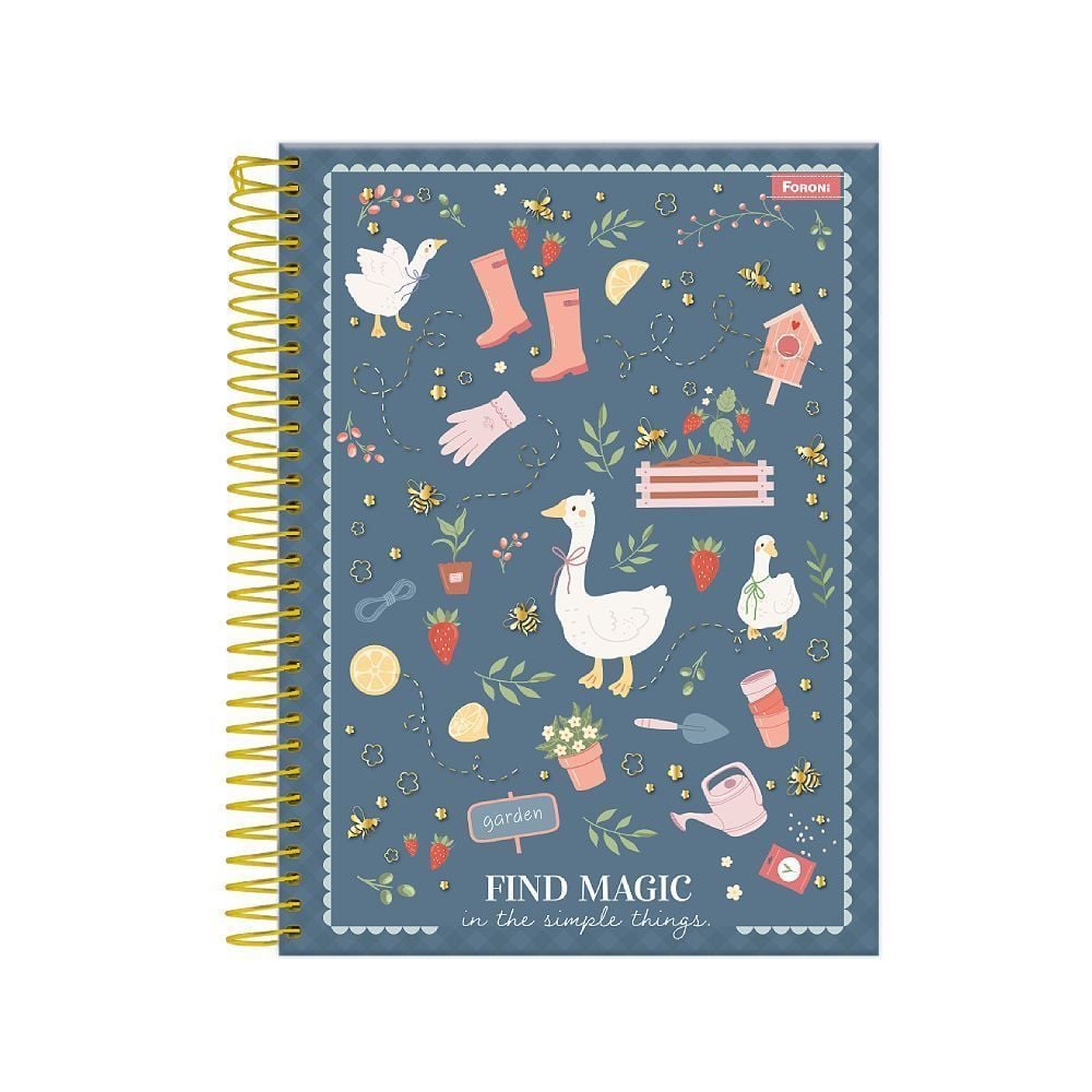 Caderno Universitário Espiral College Milly 160 Folhas Foroni - Sortido