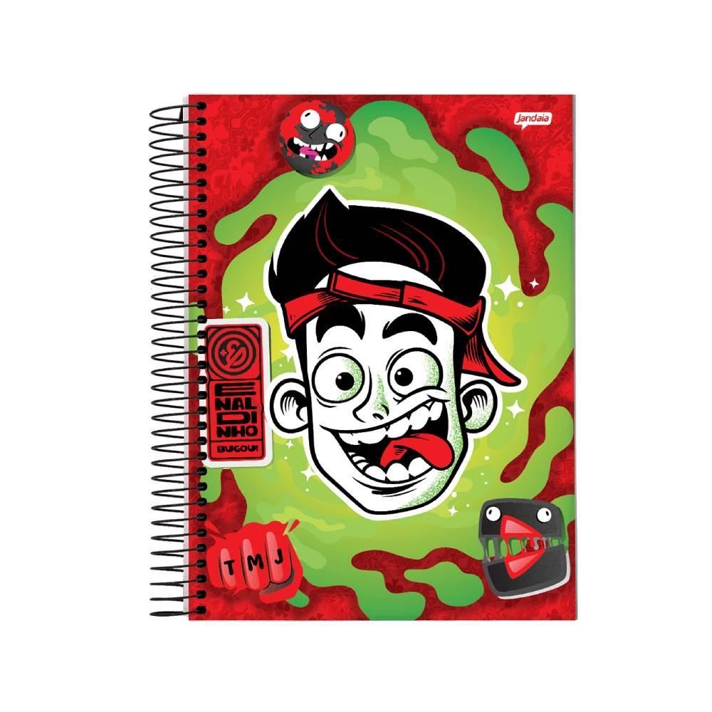 Caderno Universitário Espiral Enaldinho 80 Folhas Jandaia - Sortido