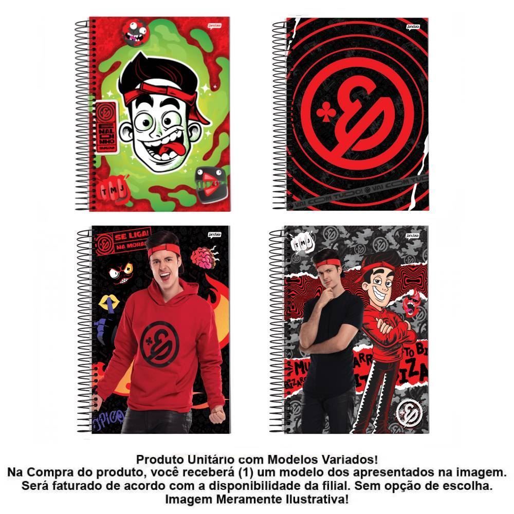 Caderno Universitário Espiral Enaldinho 80 Folhas Jandaia - Sortido