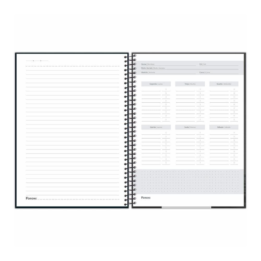 Caderno Universitário Espiral Freewave 240 Folhas Foroni - Sortido