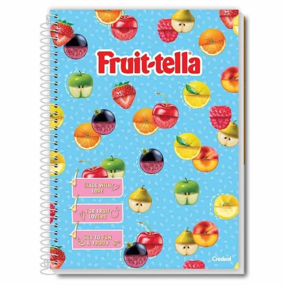 Caderno Universitário Espiral Fruit-Tella 160 Folhas Credeal - Sortido