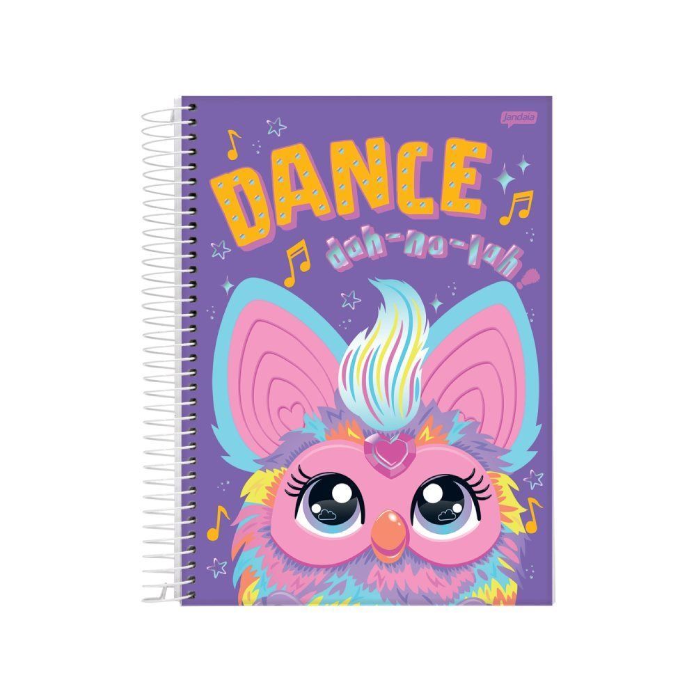 Caderno Universitário Espiral Furby 80 Folhas Jandaia - Sortido