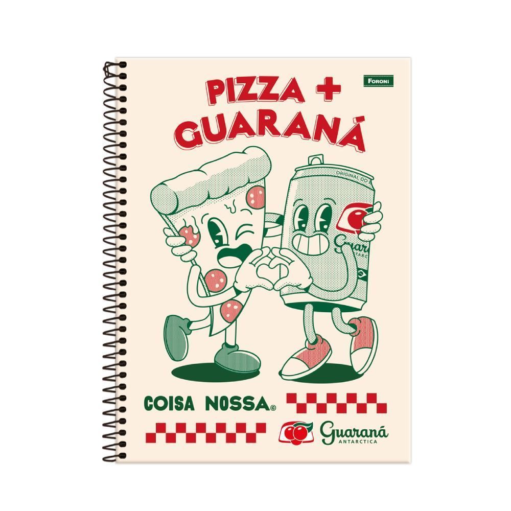 Caderno Universitário Espiral Guaraná 160 Folhas Foroni - Sortido