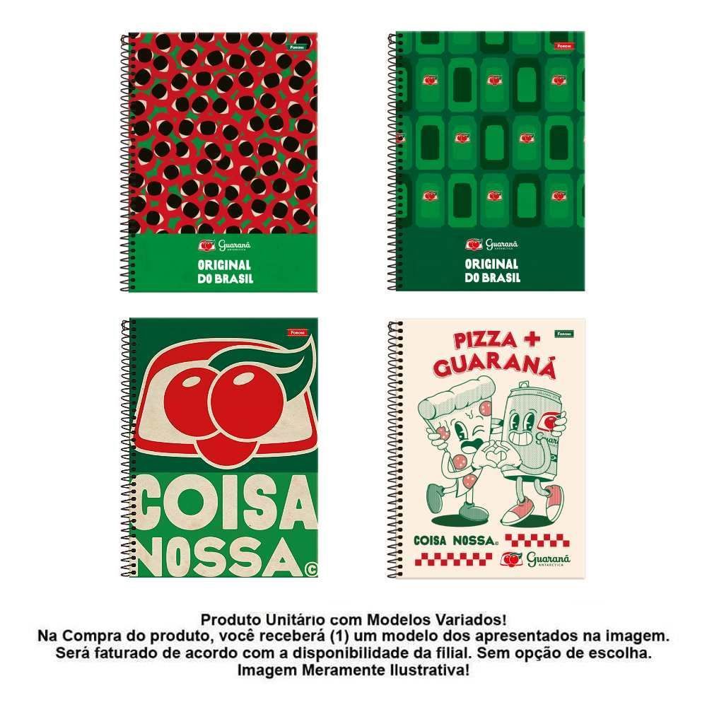 Caderno Universitário Espiral Guaraná 160 Folhas Foroni - Sortido