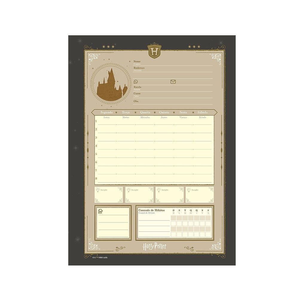 Caderno Universitário Espiral Harry Potter 160 Folhas Foroni - Sortido