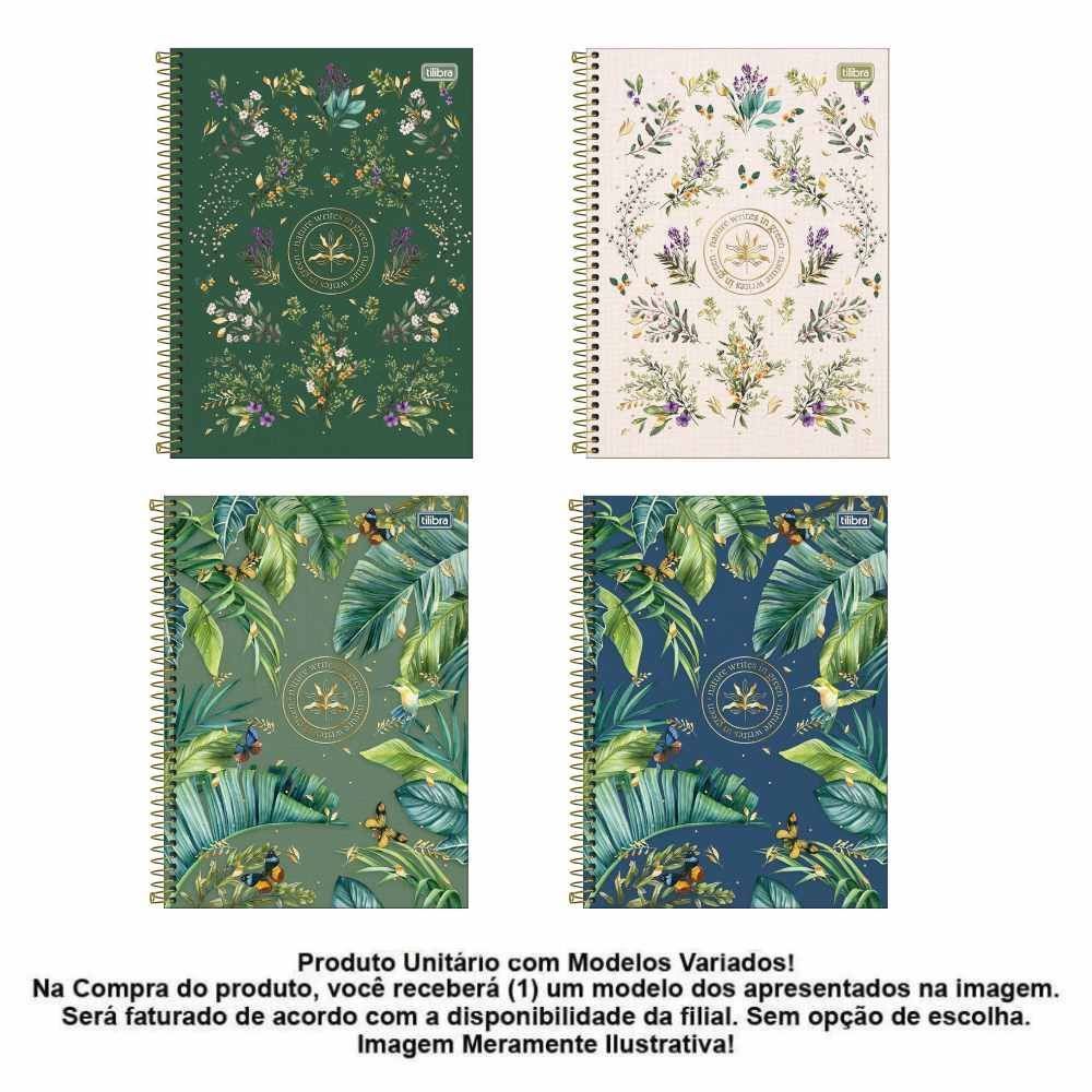 Caderno Universitário Espiral Naturalis 160 Folhas Tilibra - Sortido 
