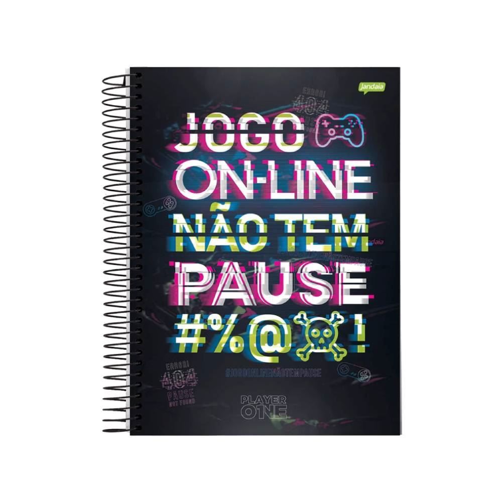 Caderno Universitário Espiral Player 80 Folhas Jandaia - Sortido
