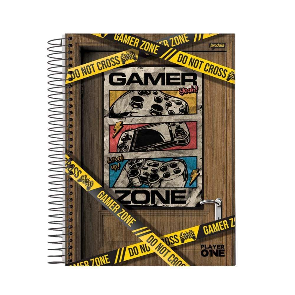 Caderno Universitário Espiral Player 80 Folhas Jandaia - Sortido