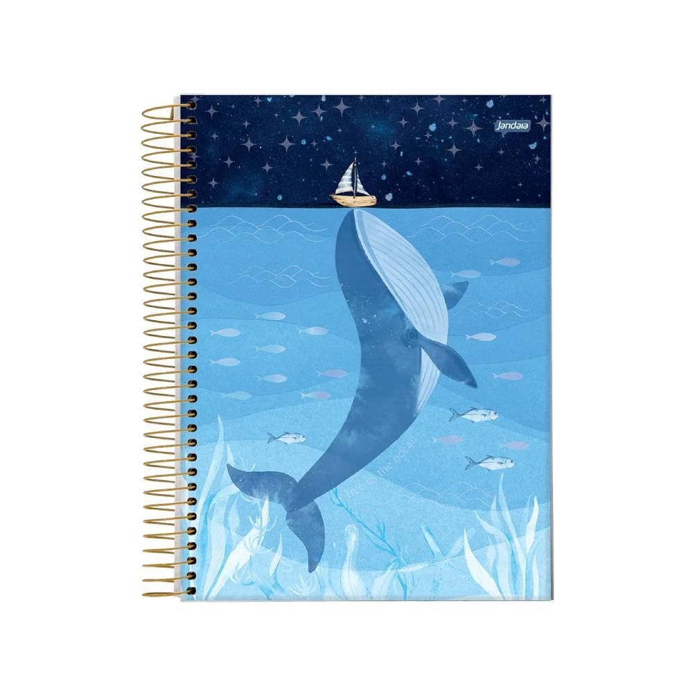 Caderno Universitário Espiral Sea Life 80 Folhas Jandaia - Sortido