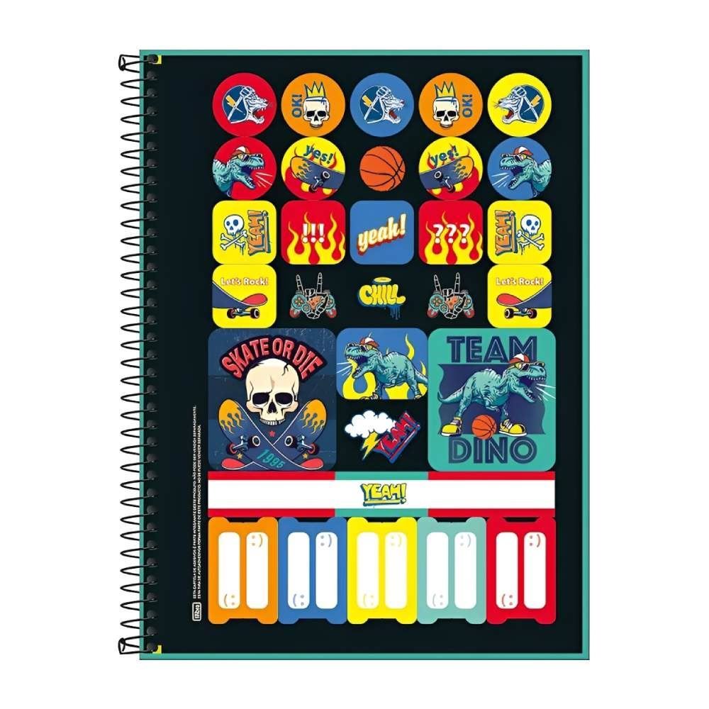 Caderno Universitário Espiral Show Masculino 160 Folhas Tilibra - Sortido 