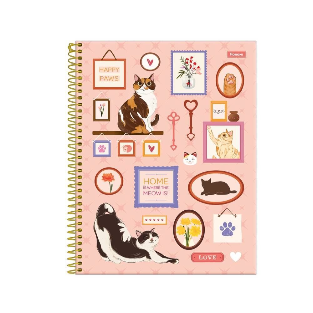 Caderno Universitário Espiral Smoogies 80 Folhas Foroni - Sortido