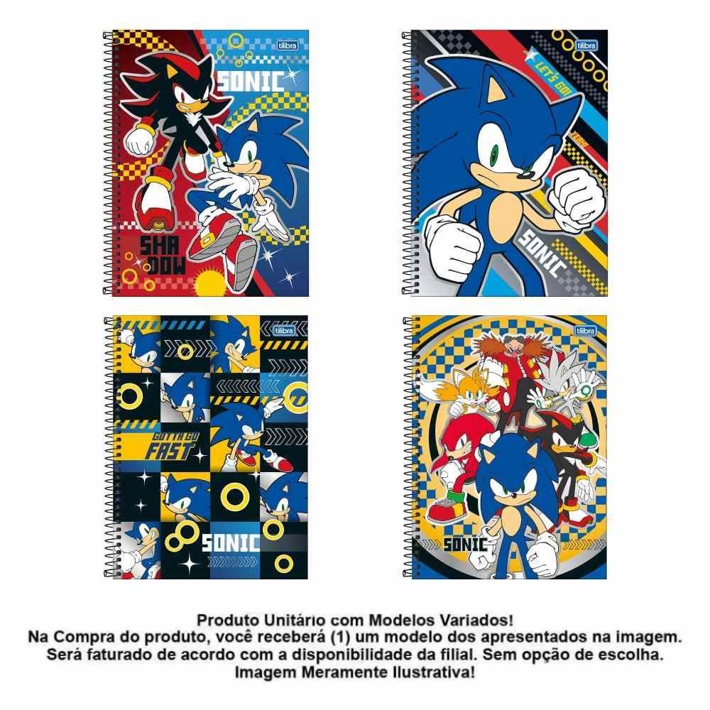 Caderno Universitário Espiral Sonic 80 Folhas Tilibra - Sortido 
