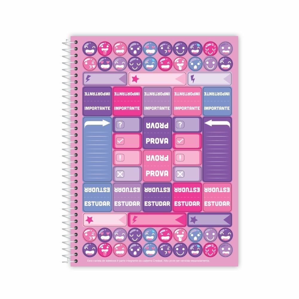 Caderno Universitário Espiral Tinty Tails Credeal - Sortido 