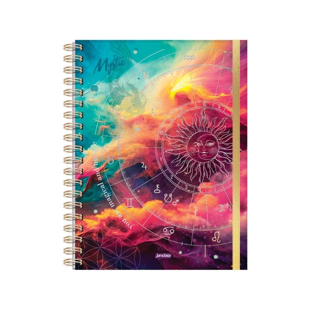 Caderno Universitário Neo Espiral Mystic 80 Folhas Jandaia - Sol