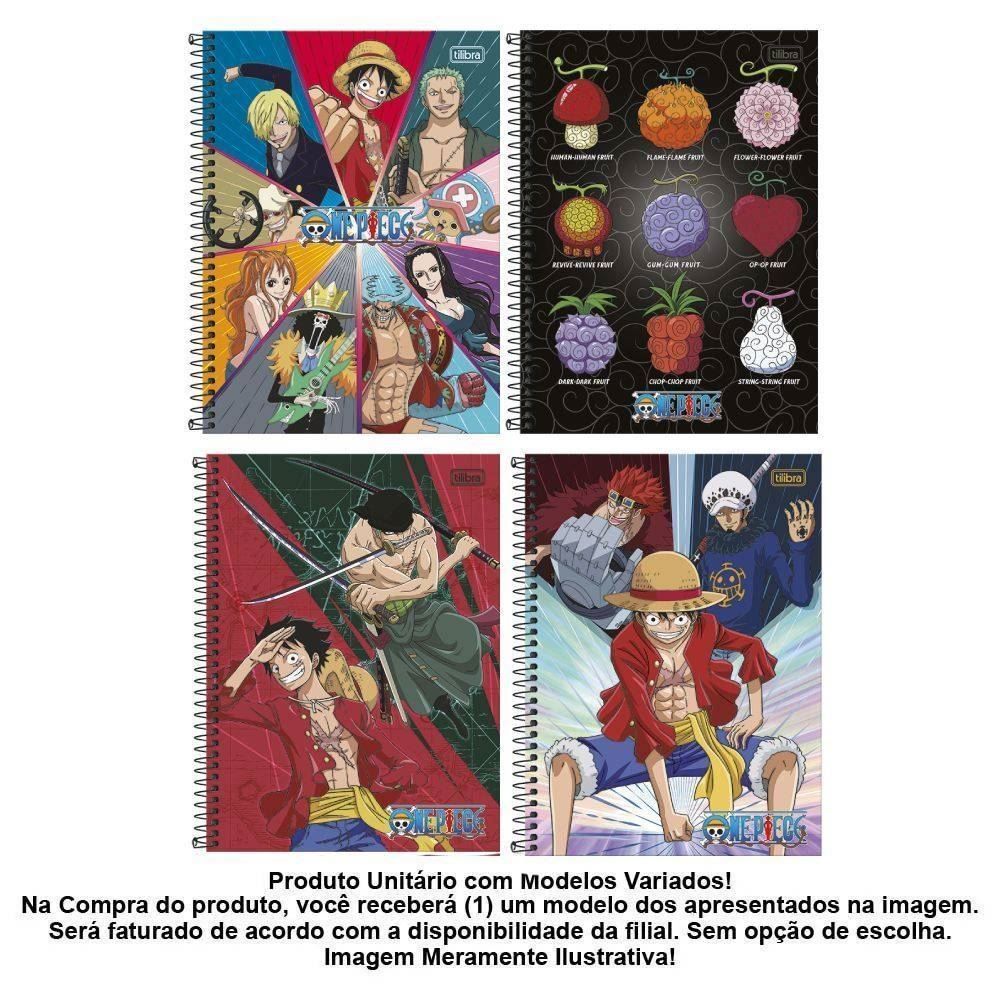 Caderno Universitário One Piece 10 Matérias Tilibra - Sortido