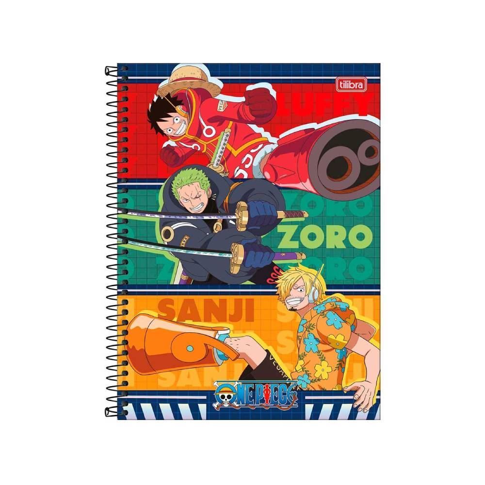 Caderno Universitário Espiral One Piece 160 Folhas Tilibra - Sortido