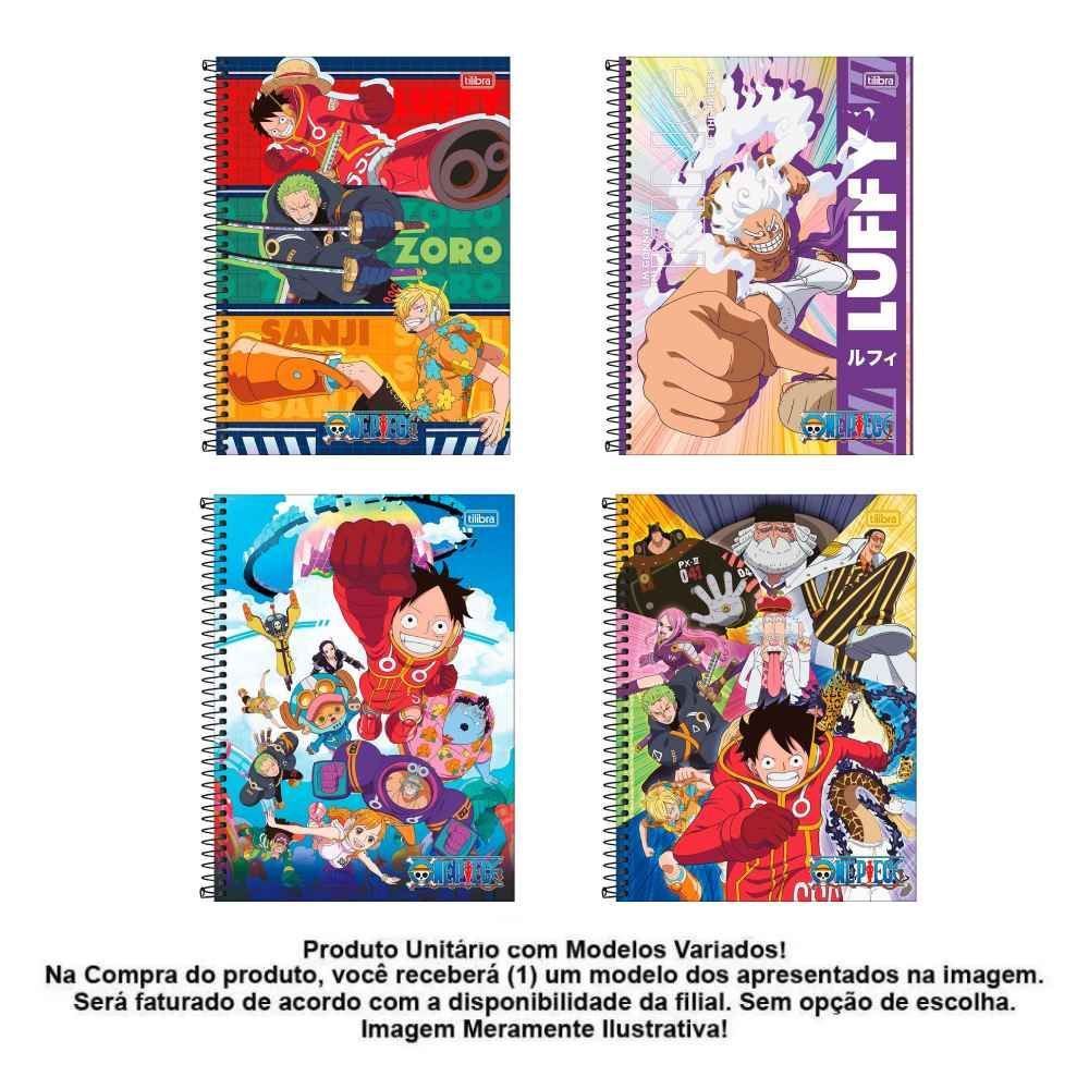 Caderno Universitário Espiral One Piece 160 Folhas Tilibra - Sortido