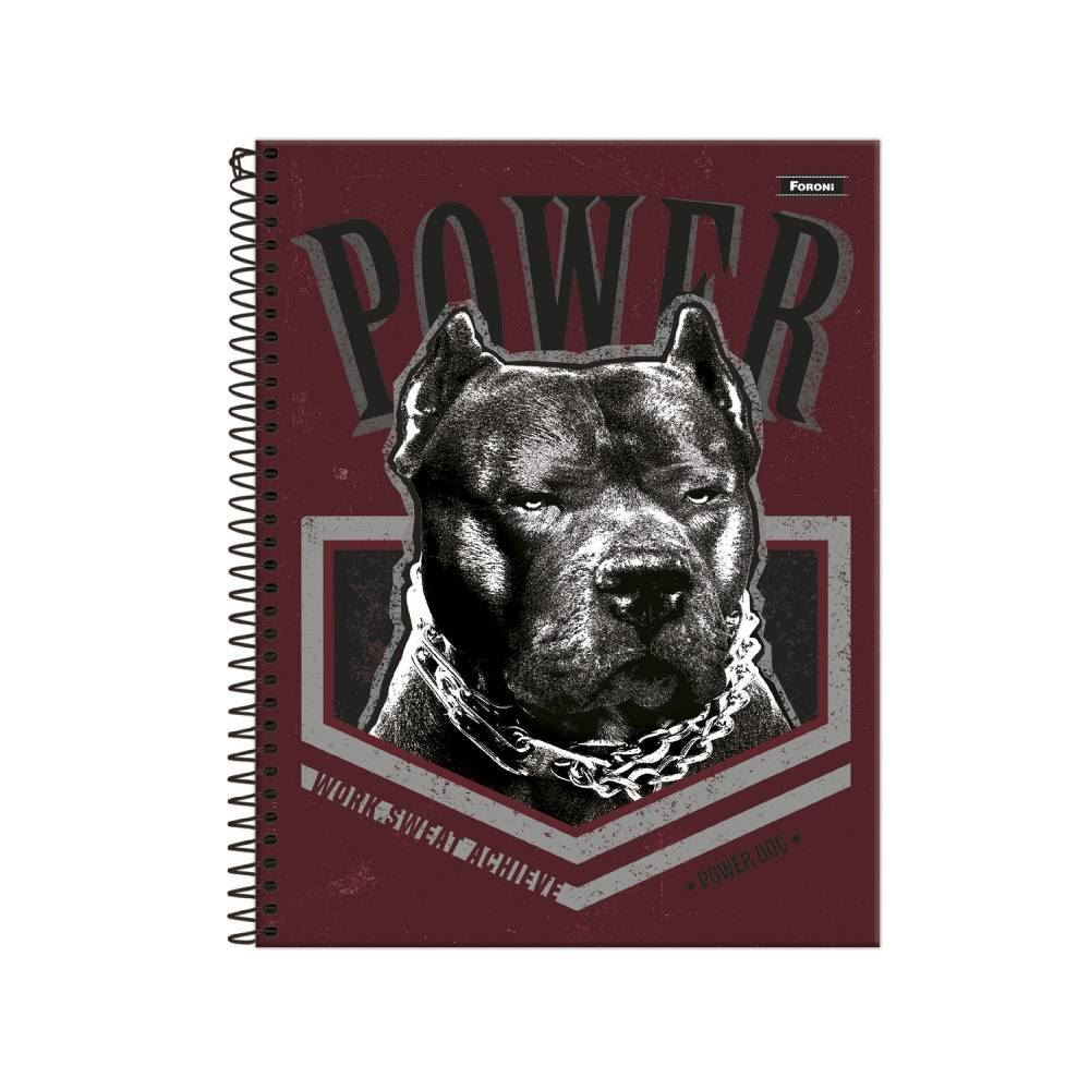 Caderno Universitário Power Dog 10 Matérias Foroni - Sortido