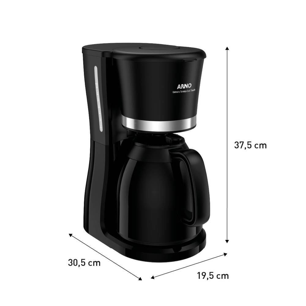 Cafeteira Elétrica Arno Cool Touch Preta 1 Litro CFCT
