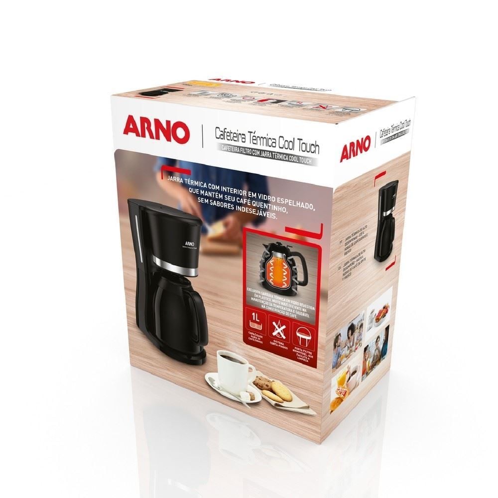 Cafeteira Elétrica Arno Cool Touch Preta 1 Litro CFCT