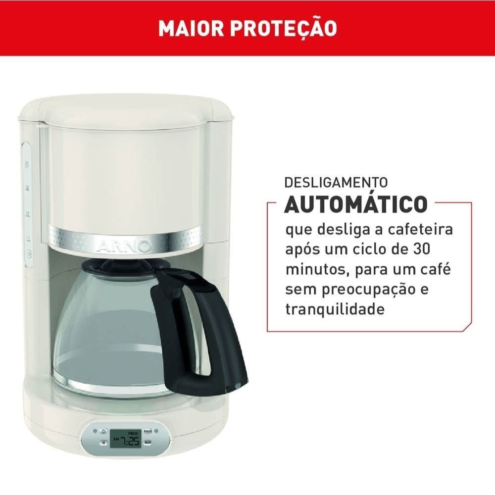 Cafeteira Elétrica Arno Soleil Marfim 1,25 Litros SFCM