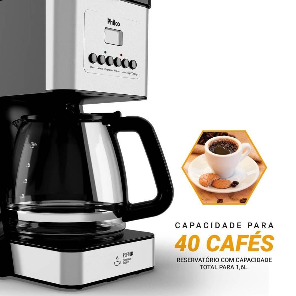 Cafeteira Elétrica Digital Philco 40 Cafezinhos PCF40B