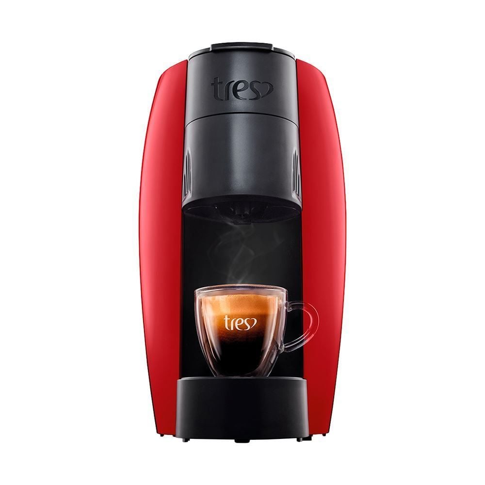 Cafeteira Expresso TRES LOV Vermelha 3Corações