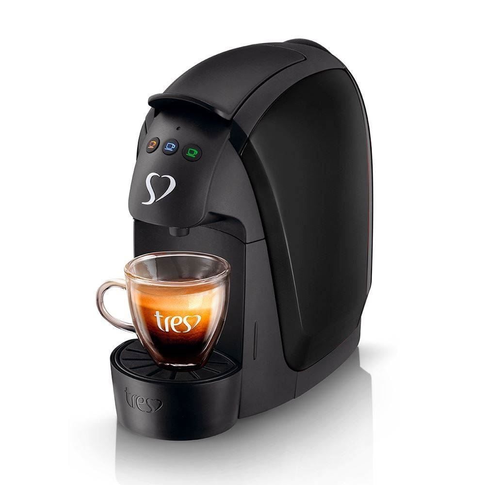 Cafeteira Luna Café Espresso 3 Corações Preto