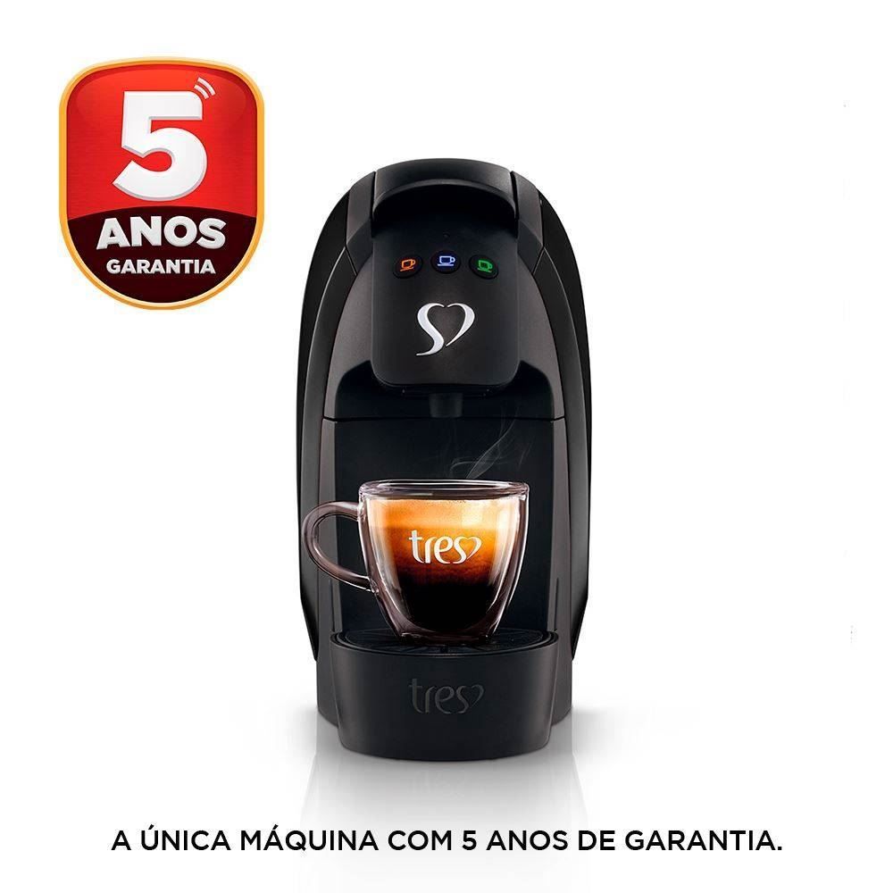 Cafeteira Luna Café Espresso 3 Corações Preto
