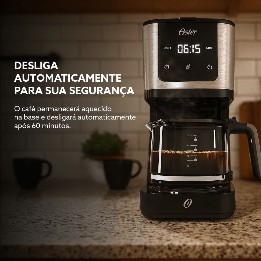 Cafeteira Oster Programável 1,2 Litros com Display Digital OCAF550