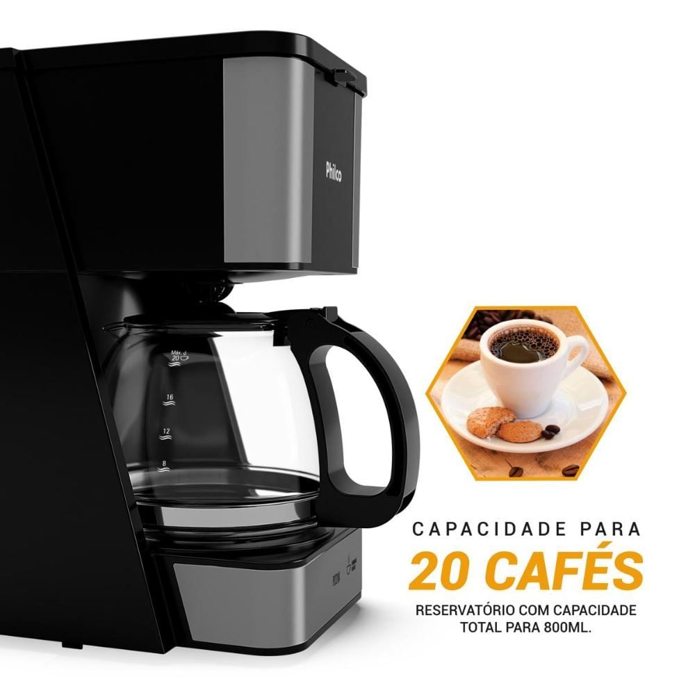 Cafeteira Philco PCF20A 720ml 20 Cafezinhos 650W