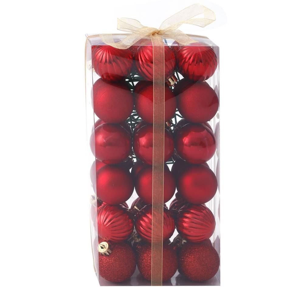 Caixa Bolas Natalinas Vermelhas Com 36 Unidades Havan Casa - ST79379