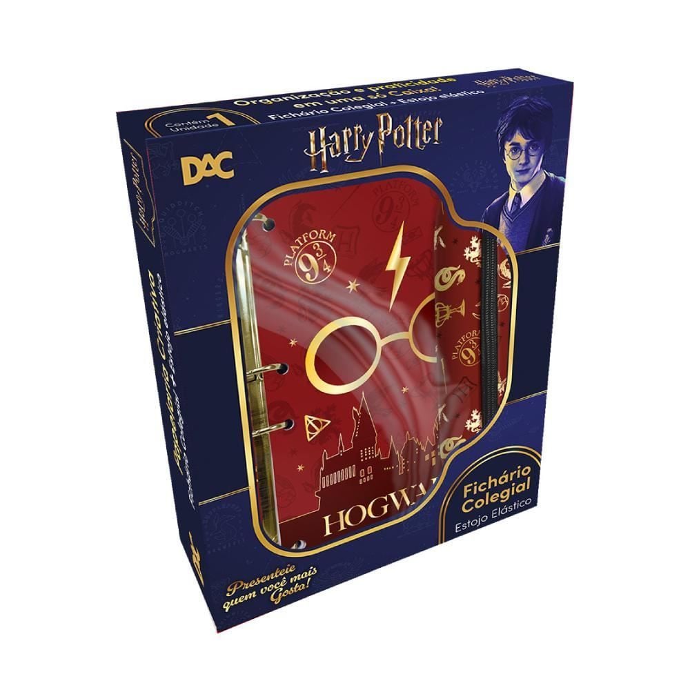 Caixa Criativa Fichário Colegial e Estojo Harry Potter - DAC