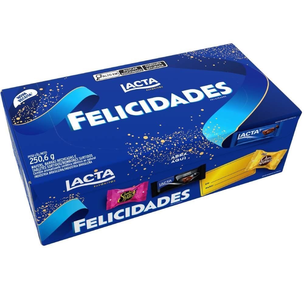Caixa De Bombom Favoritos Lacta - 250,6g