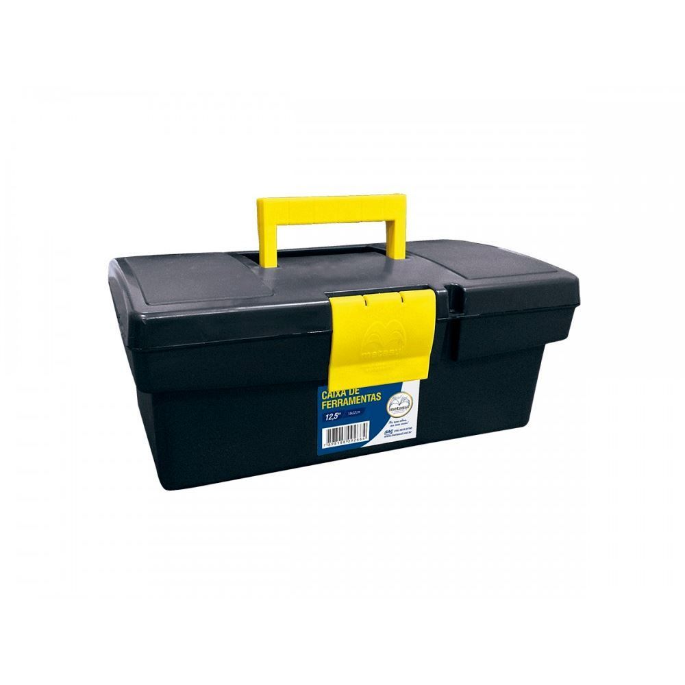 Caixa De Ferramentas Cargo 12,5" Metasul - Preto