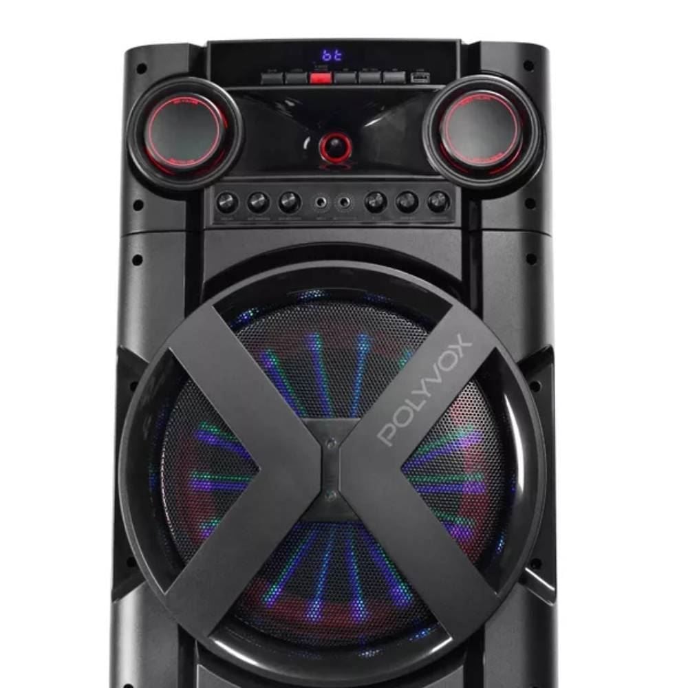 Caixa De Som Acústica Polyvox 2000W Bluetooth Xt2000t - Bivolt