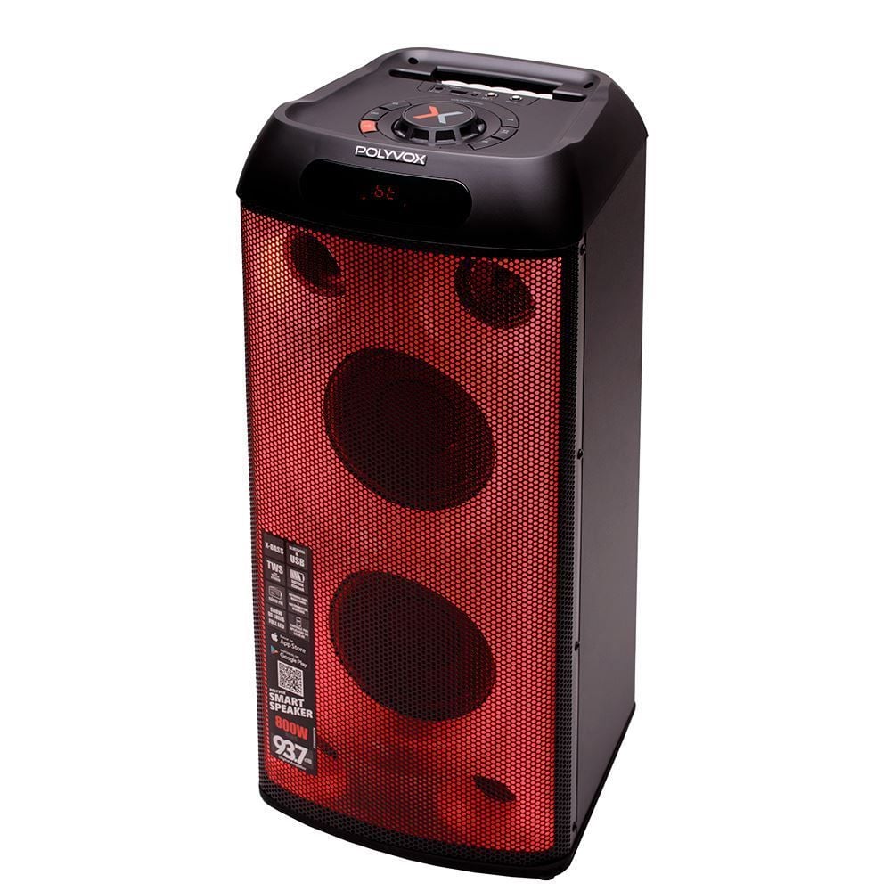 Caixa De Som Acústica Polyvox 800W Bluetooth Xt660t - Bivolt