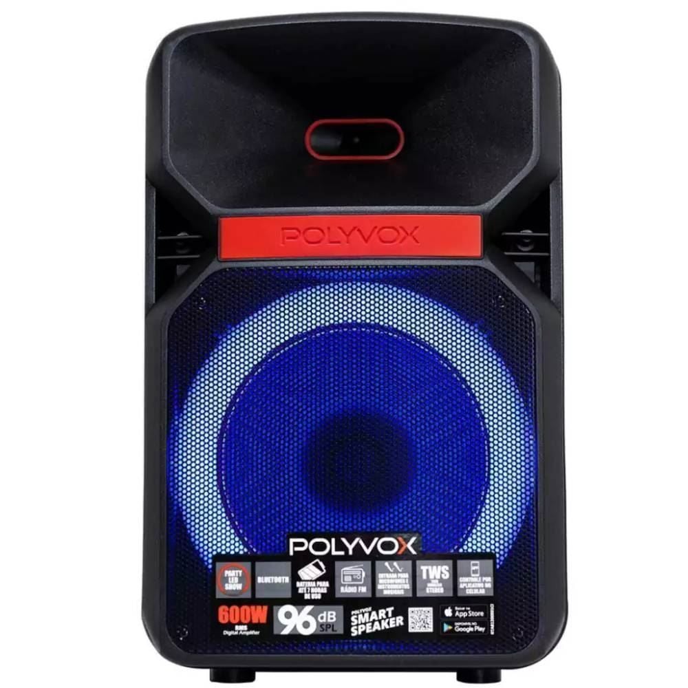 Caixa De Som Acústica Polyvox Xc812 600W