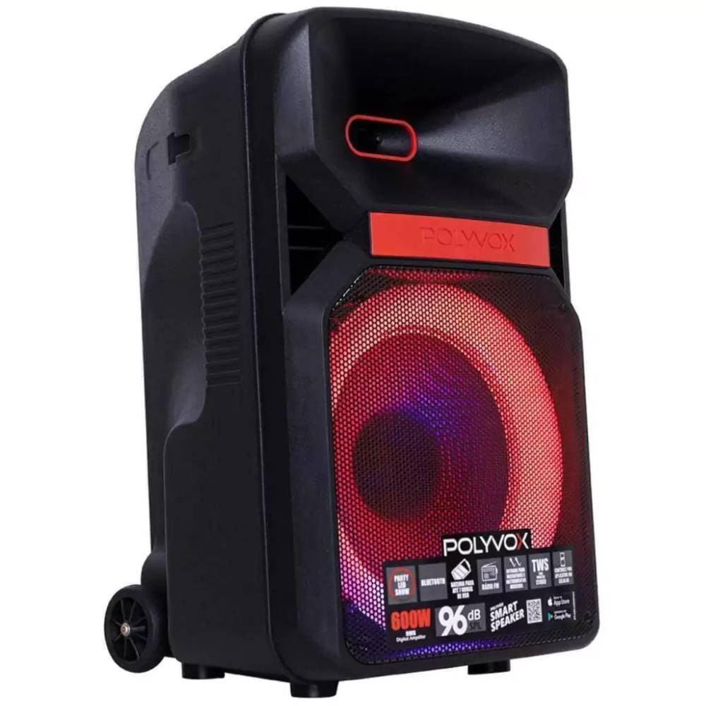 Caixa De Som Acústica Polyvox Xc812 600W
