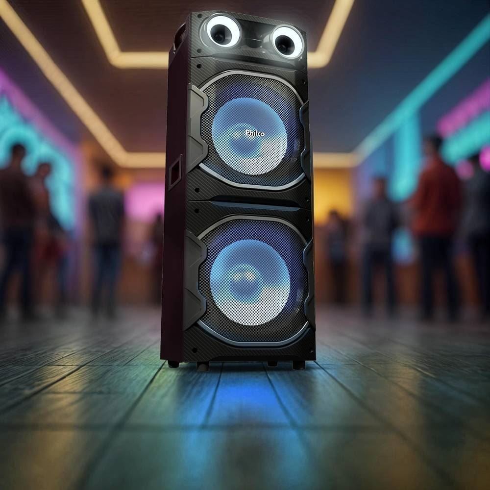 Caixa De Som Amplificada 2600W Philco Pcx26000 Flash Lights - Bivolt